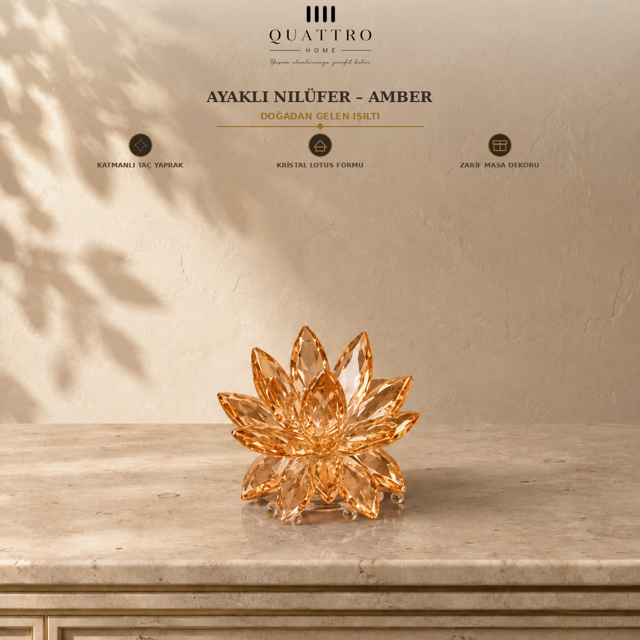 Ayaklı Nilüfer - Amber