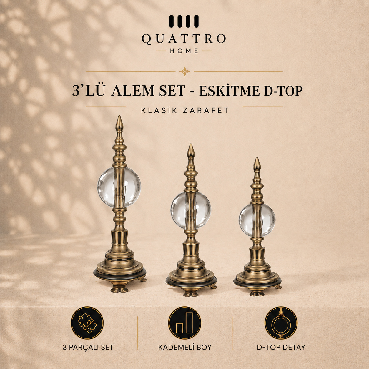 3'lü Alem Set - Eskitme D-Top