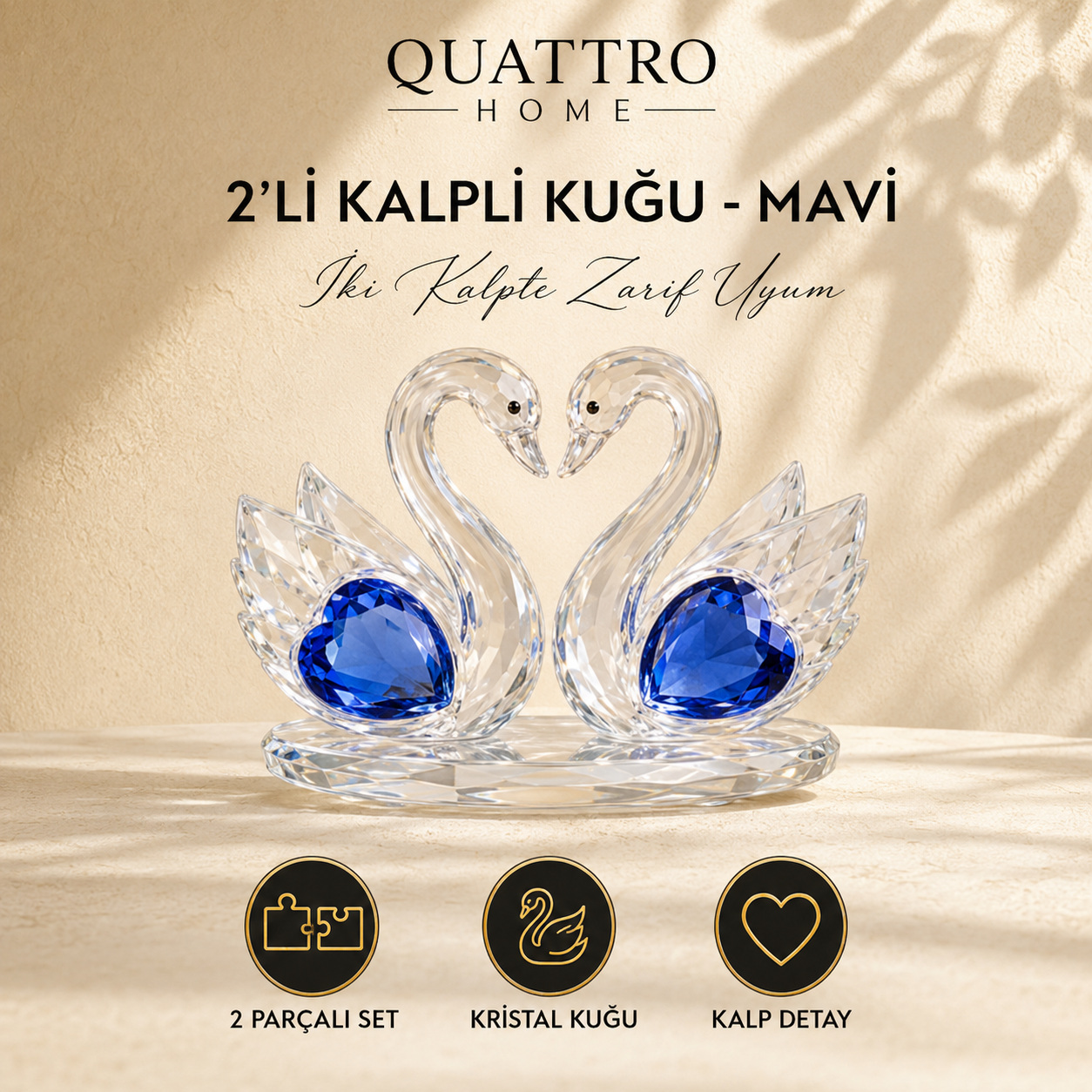 2'li Kalpli Kuğu - Mavi
