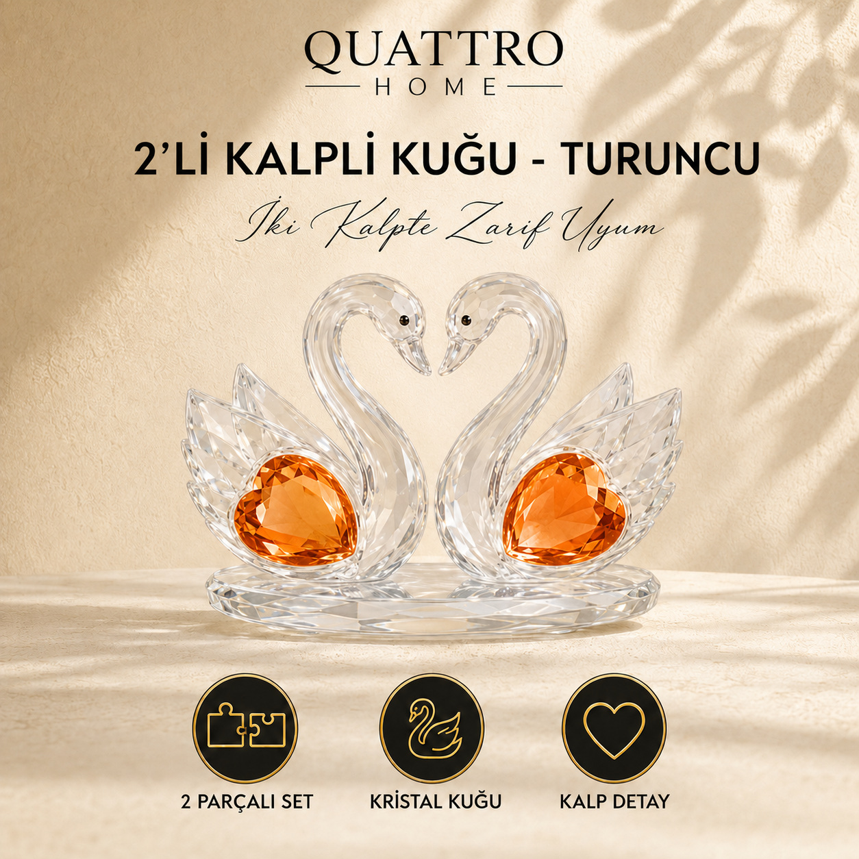 2'li Kalpli Kuğu - Mor