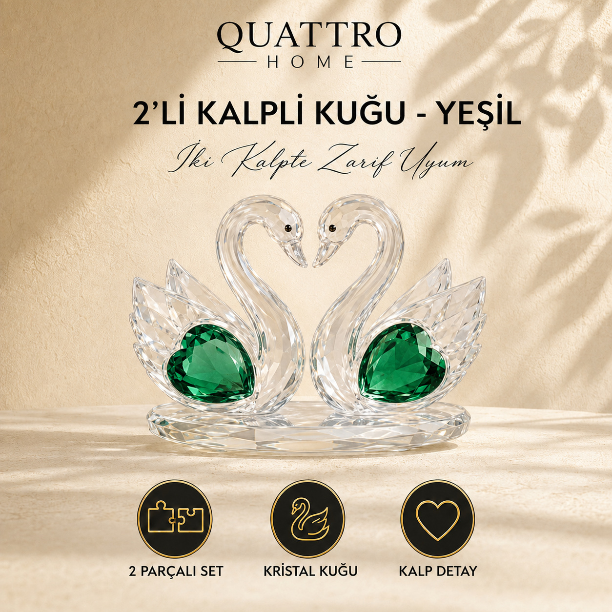2'li Kalpli Kuğu - Yeşil
