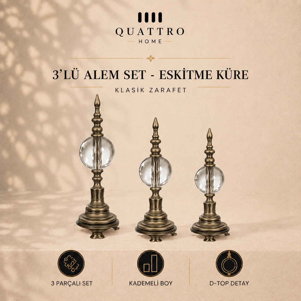 3'lü Alem Set - Eskitme Küre