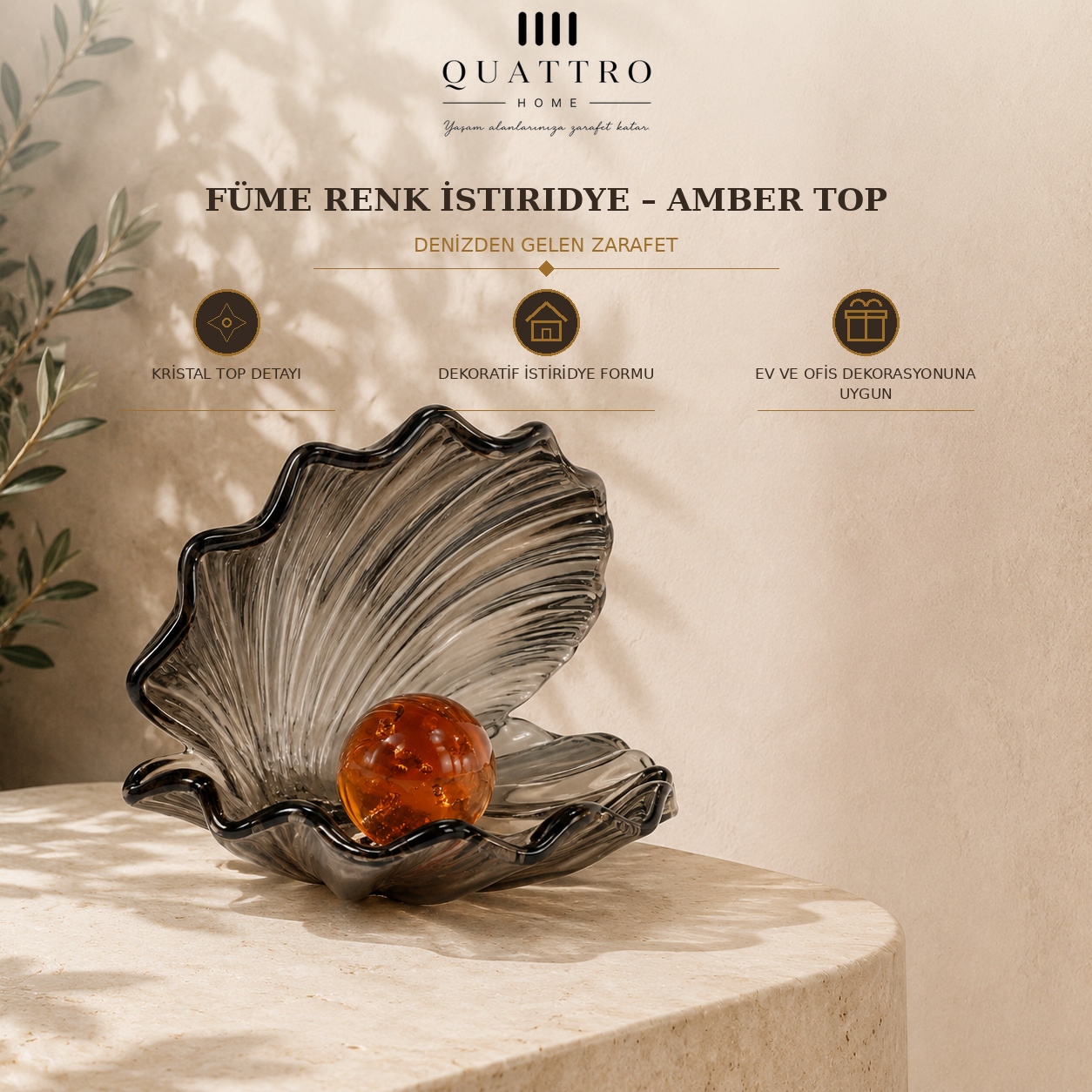 Füme Renk İstiridye - Amber Top