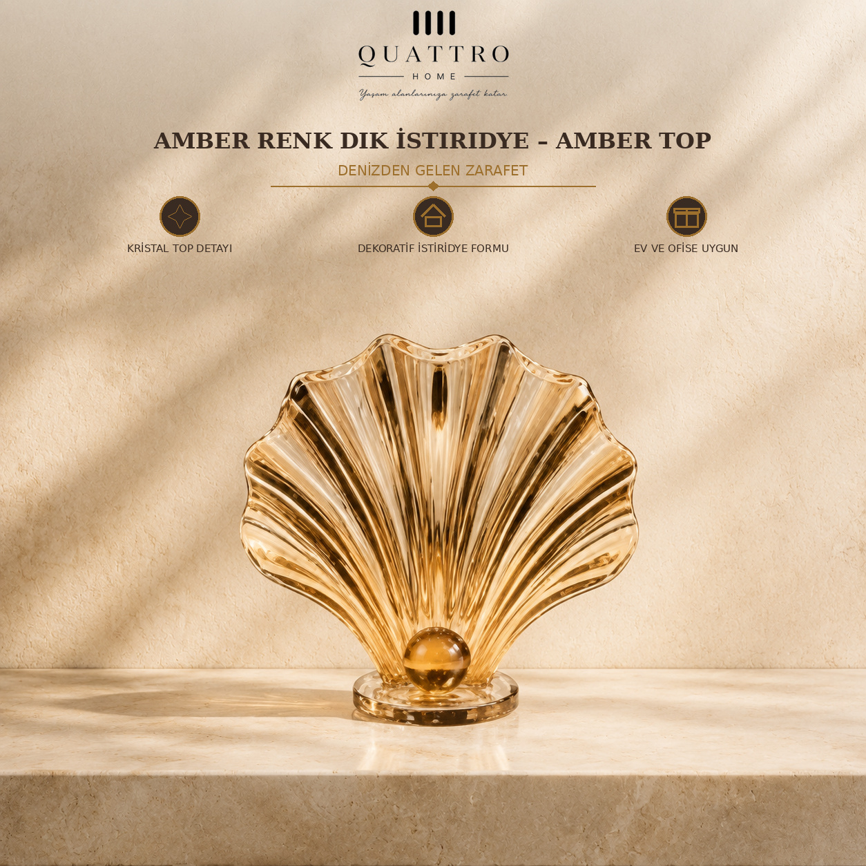 Amber Renk Dik İstiridye - Amber Top