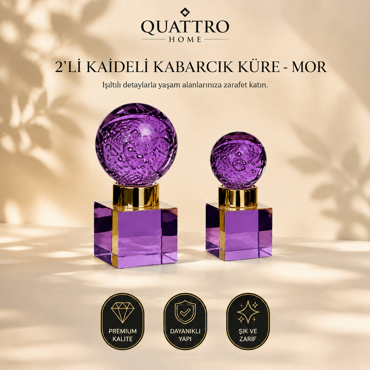 2'li Kaideli Kabarcık Küre - Mor