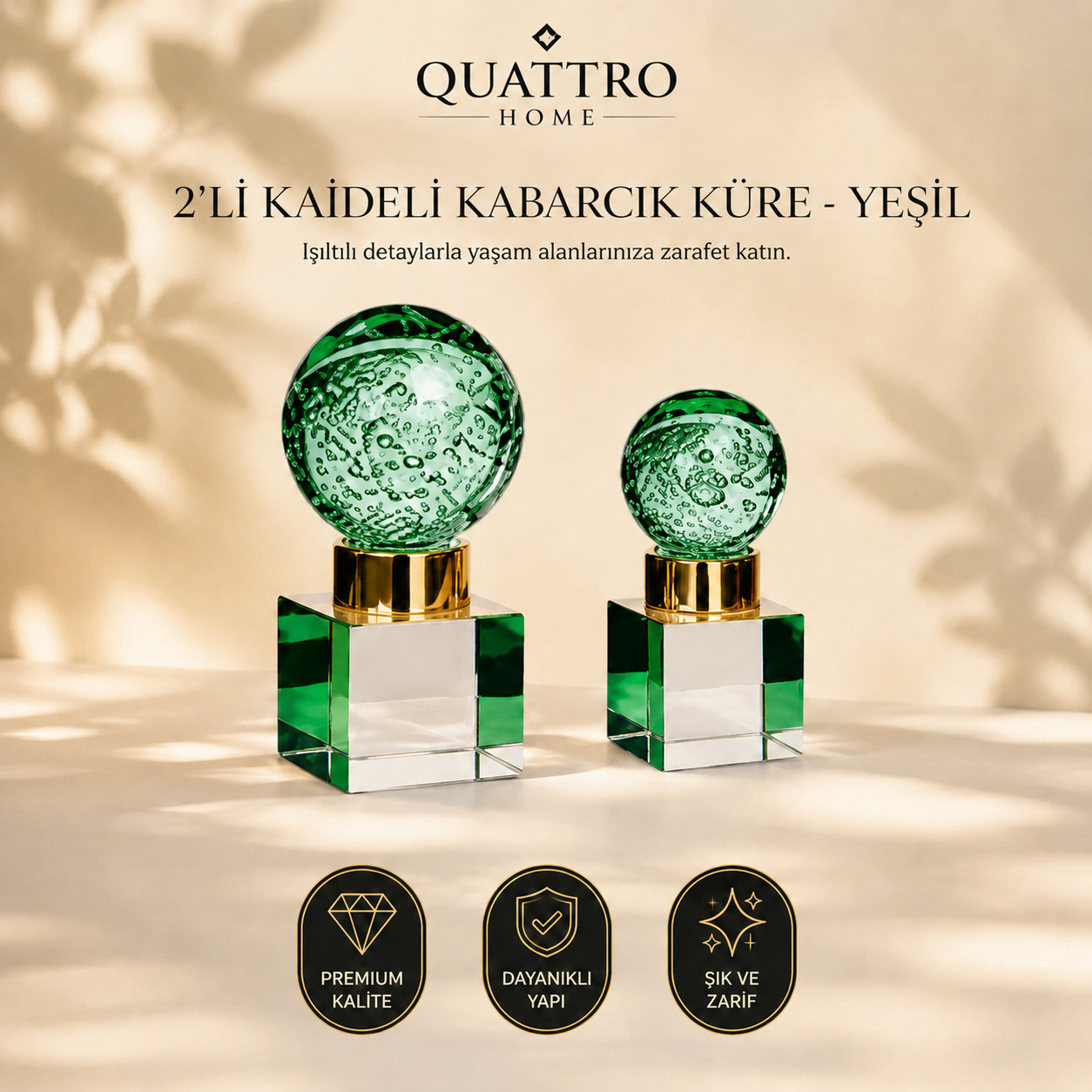 2'li Kaideli Kabarcık Küre - Yeşil