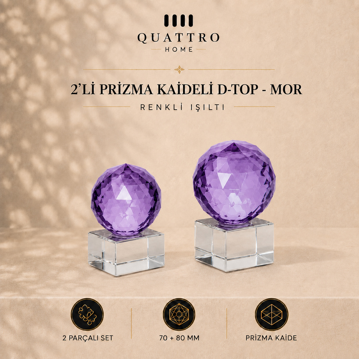 2'li Prizma Kaideli D-Top - Mor