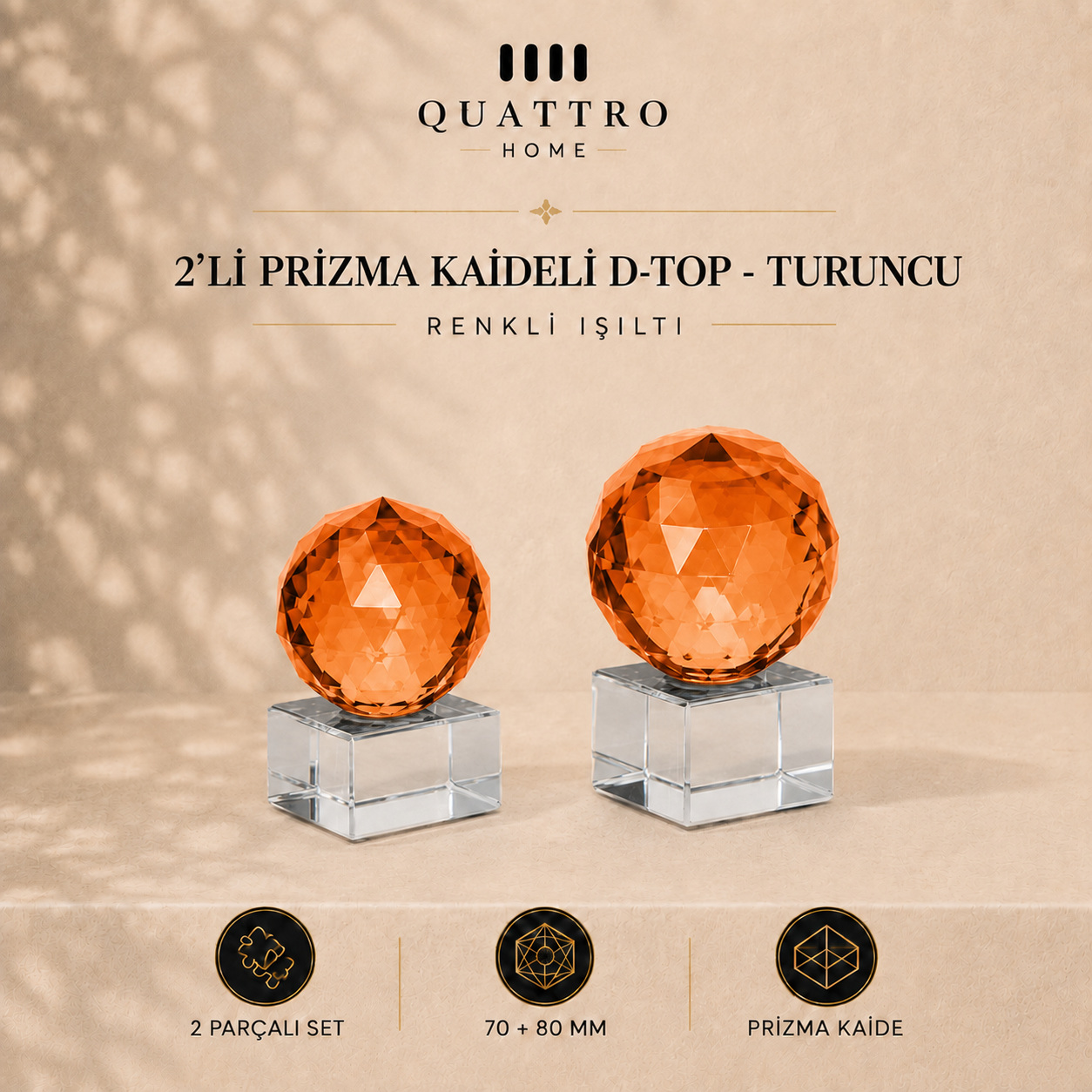 2'li Prizma Kaideli D-Top - Turuncu