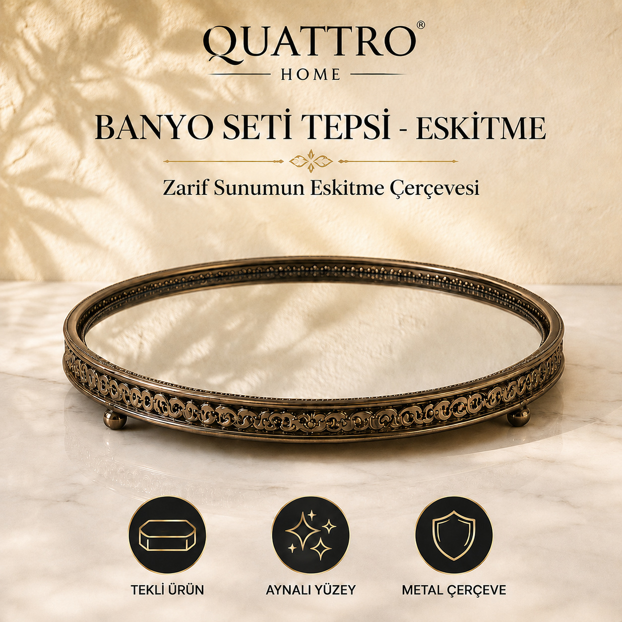 Banyo Seti Tepsi - Eskitme