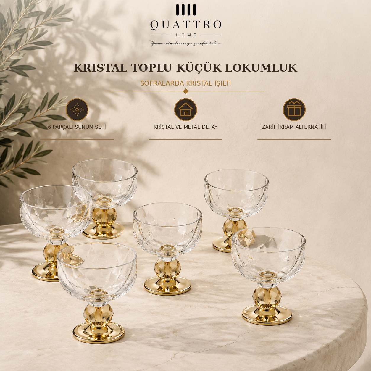 Kristal Toplu Küçük Lokumluk