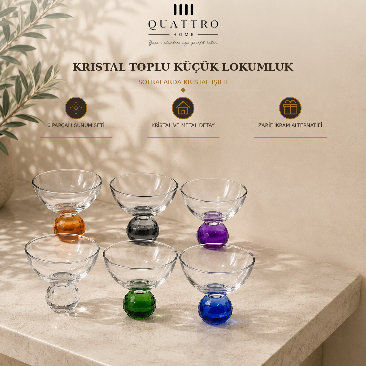 Kristal Toplu Küçük Lokumluk